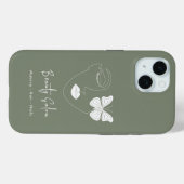 ミニマルプロフェッショナル美しいサロンセージグリーン Case-Mate iPhoneケース (裏面 (横))