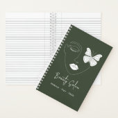 ミニマルプロフェッショナル美しいサロンフォレストグリーン ノートブック (内側)