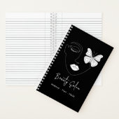 ミニマルプロフェッショナル美しいサロンブラック ノートブック (内側)