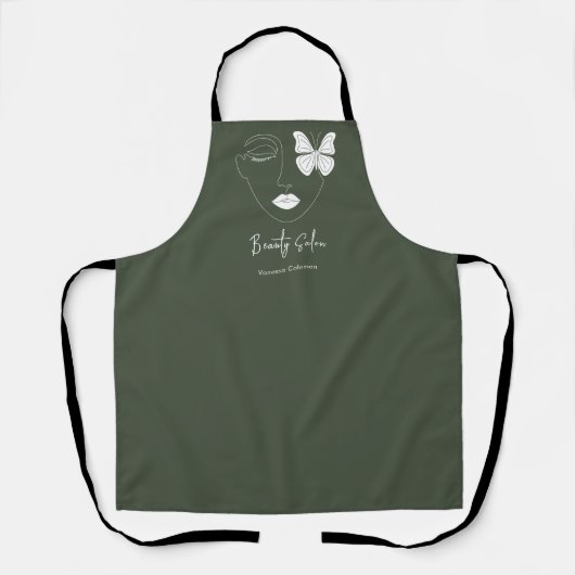 ミニマルプロフェッショナル美しいサロンブランディング エプロン (正面)