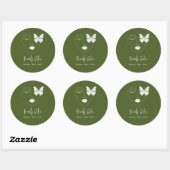 ミニマルプロフェッショナル美しいサロンモスグリーン ラウンドシール (シート)