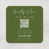 ミニマルプロフェッショナル美しいサロン名刺 エンクロージャーカード (裏面)