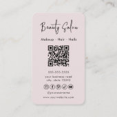 ミニマルプロフェッショナル美しいサロン名刺 エンクロージャーカード (裏面)