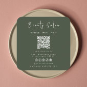 ミニマルプロフェッショナル美しいサロン名刺 スクエア名刺