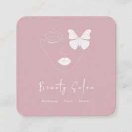 ミニマルプロフェッショナル美しいサロン名刺 スクエア名刺