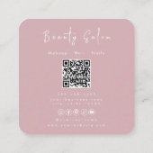 ミニマルプロフェッショナル美しいサロン名刺 スクエア名刺 (裏面)