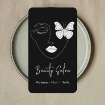 ミニマルプロフェッショナル美しいサロン名刺