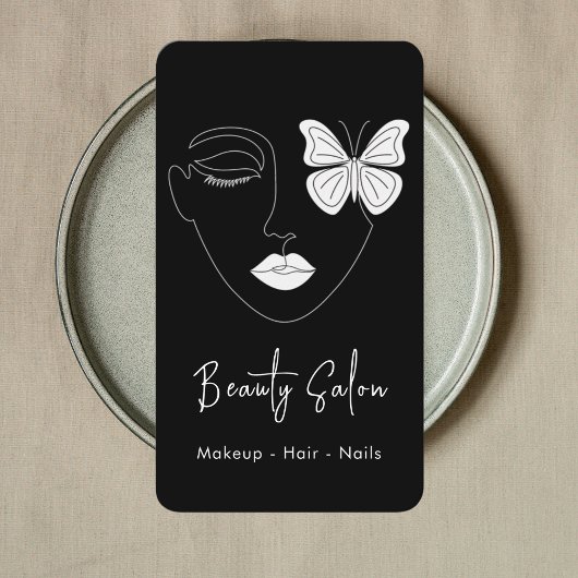 ミニマルプロフェッショナル美しいサロン名刺 名刺