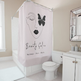 ミニマルプロフェッショナル美しいサロン赤面ピンク シャワーカーテン