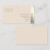 ミニマルプロフェッショナル通信アイコン金ゴールド 名刺 (正面/裏面)