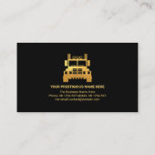 ミニマルプロフェッショナル金ゴールドトラックライン 名刺 (裏面)