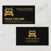 ミニマルプロフェッショナル金ゴールドトラックライン 名刺 (正面/裏面)