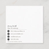 ミニマルプロフェッショナル金ゴールドフォイルシンプル スクエア名刺 (裏面)