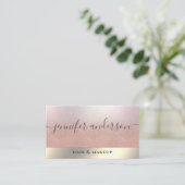 ミニマルプロフェッショナル金ゴールドフォイル名刺 名刺 (スタンド正面)