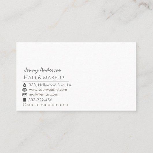 ミニマルプロフェッショナル金ゴールドフォイル名刺 名刺 (裏面)