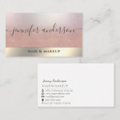 ミニマルプロフェッショナル金ゴールドフォイル名刺 名刺 (正面/裏面)