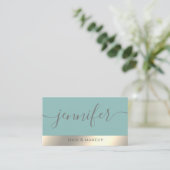 ミニマルプロフェッショナル金ゴールド箔 名刺 (スタンド正面)