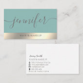 ミニマルプロフェッショナル金ゴールド箔 名刺 (正面/裏面)