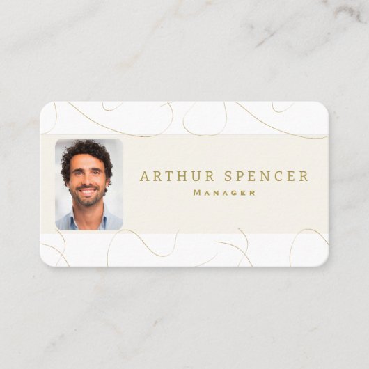 ミニマルプロフェッショナル金線 名刺 (正面)