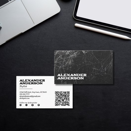 ミニマルプロフェッショナル黒木炭スクライブル 名刺