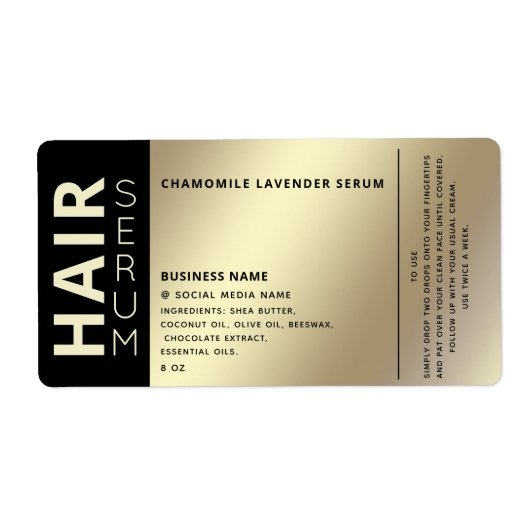 ミニマルプロフェッショナル黒金ゴールド美容液 ラベル (正面)