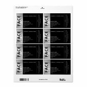 ミニマルプロフェッショナル黒銀顔血清 ラベル (フルシート)