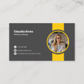 ミニマルプロフェッショナル&ビジネスフォトロゴ 名刺 (裏面)