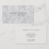 ミニマルプロフェッショナル |白いテクスチャ 名刺 (正面/裏面)