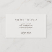 ミニマルプロフェッショナル |白いテクスチャ 名刺 (裏面)