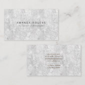 ミニマルプロフェッショナル |白いテクスチャ 名刺 (正面/裏面)