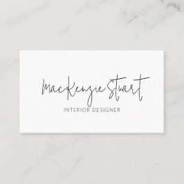 ミニマルプロフェッショナルQRコードシンプルモダン 名刺