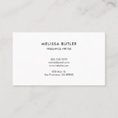 ミニマルプロフェッショナルQRコード名刺 名刺 (裏面)