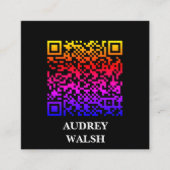 ミニマルプロフェッショナルQRコード スクエア名刺 (正面)