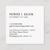 ミニマルプロフェッショナルQRコード スクエア名刺 (正面)