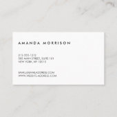 ミニマルプロフェッショナルSNSホワイト 名刺 (裏面)