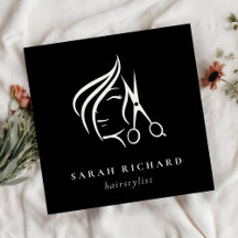 ミニマルヘアスタイリスト黒髪と白髪のシザー