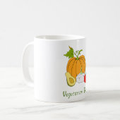 ミニマルベジタリアンデイロマンチックかわいい コーヒーマグカップ (正面左)