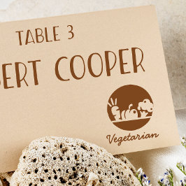 ミニマルベジタリアン結婚ズのゲスト食事の選択 ラバースタンプ