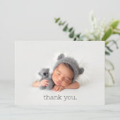 ミニマルベビーありがとうお誕生発表カード サンキューカード (スタンド正面)