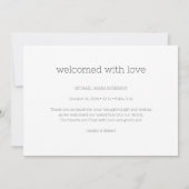 ミニマルベビーありがとうお誕生発表カード サンキューカード (裏面)