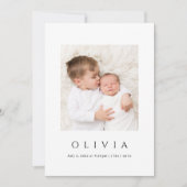 ミニマルベビーのお知らせ 案内状 (正面)