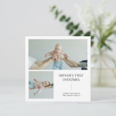 ミニマルベビーの初めてのクリスマス写真カード シーズンカード (スタンド正面)