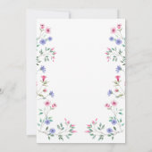ミニマルベビーの開花ワイルドフラワーベビーシャワー サンキューカード (裏面)