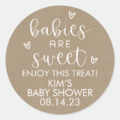 ミニマルベビーは甘い赤ちゃんシャワークラフト ラウンドシール (正面)