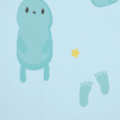 ミニマルベビーアイコンは青、黄色は青 壁紙 (縫い目)