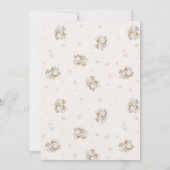 ミニマルベビーエレファントブラウンベビーシャワー 招待状 (裏面)