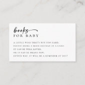 ミニマルベビースクリプト赤ちゃんシャワー用の本 エンクロージャーカード (正面)