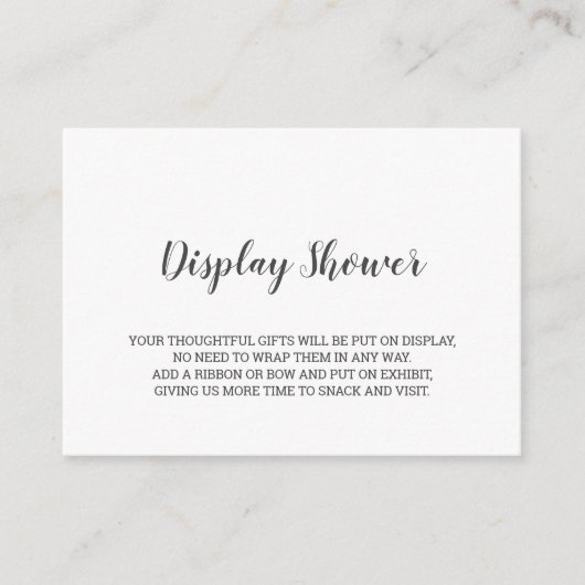 ミニマルベビーディスプレイシャワーエンクロージャカード エンクロージャーカード (正面)