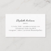 ミニマルベビーハンズロゴ – 誕生ドゥラ,助産師 名刺 (裏面)