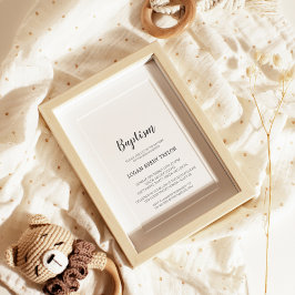 ミニマルベビーバプテスマ招待状 招待状